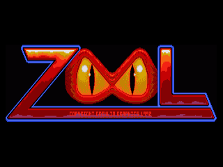 Zool Ninja Of The Nth Dimension title screen for Amiga